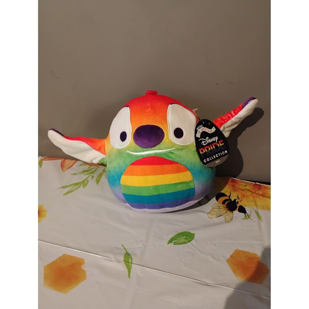 Squishmallows Disney Pride Collection Stitch Rainbow Plush Toy NWT
